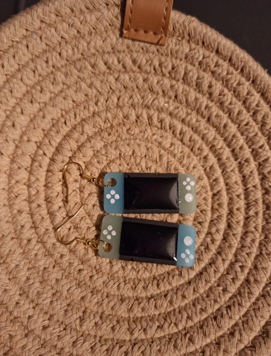 Blue and Green AC Switch Inspired Earrings