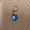 Blue Fossil Clay Keychain