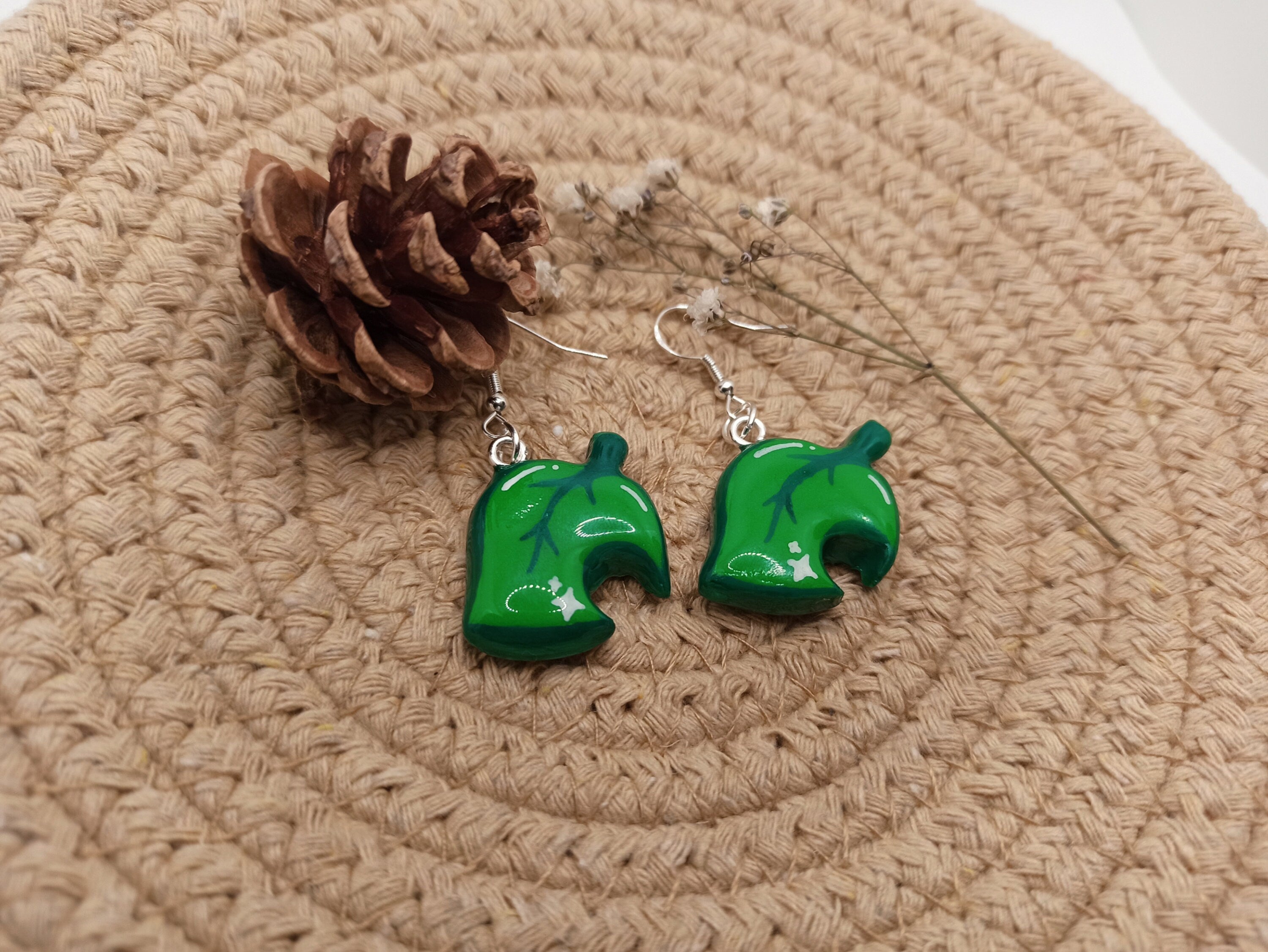 Horizons Green Leaf Earrings