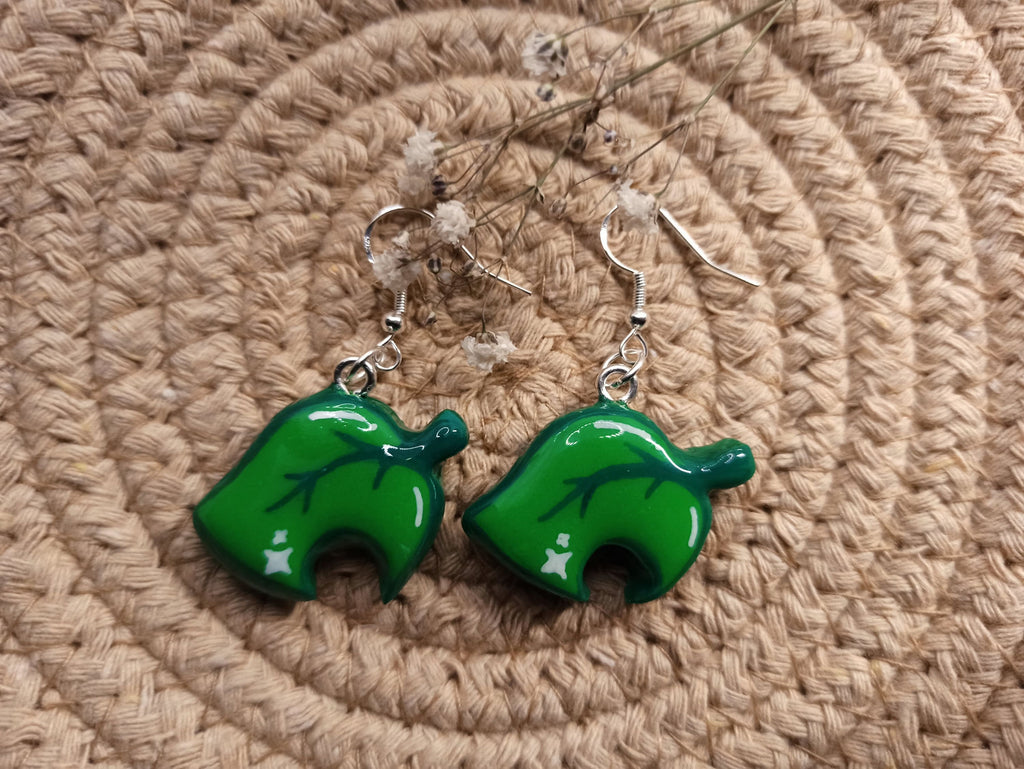 Horizons Green Leaf Earrings